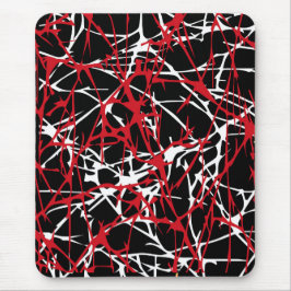 Mousepad moderno, abstrato, preto, vermelho,