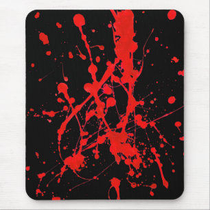 Mousepad moderno, abstrato, preto, vermelho,