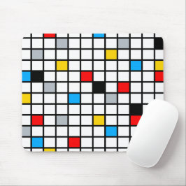 Mousepad Moderno da Composição Geométrica Minimalista Mondr