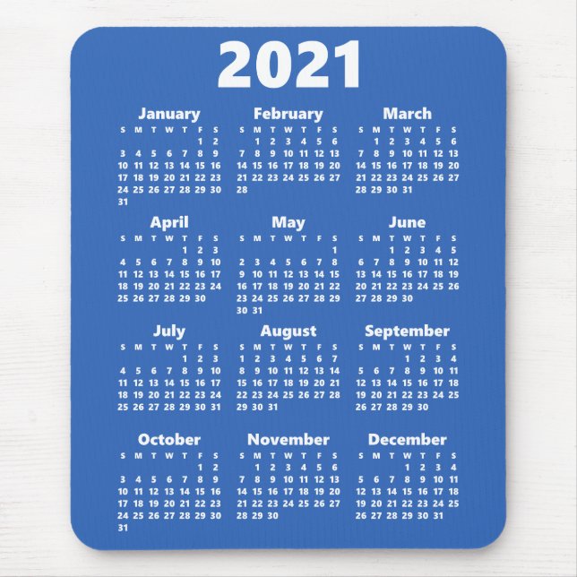 Mousepad Moderno de Cor Personalizada do Calendári (Frente)