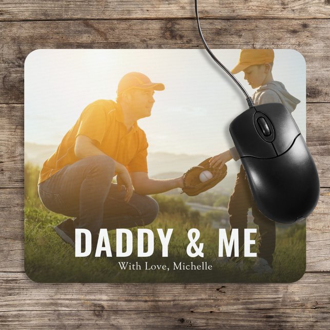 Mousepad Moderno de Fotografias Personalizadas do pai e Me (Criador carregado)