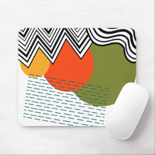 Mousepad Moderno de Meados do Século Abstrato