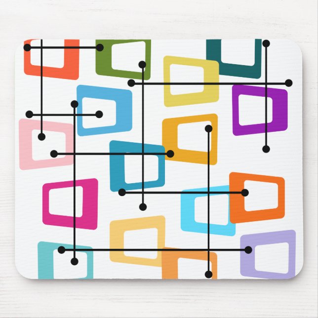 Mousepad Moderno do século Médio Atômica (Frente)