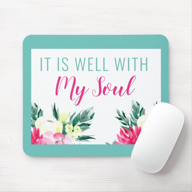 Mousepad Moderno é bom com minha alma (Com mouse)