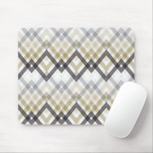 Mousepad Moderno Estilo Zigue-Zague Chevron Xadrez Preto Do