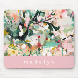 Mousepad Moderno Floral Botânico Abstrato