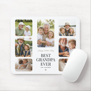 Mousepad Moderno Multi Foto Melhor Avô de Todos Minimalista