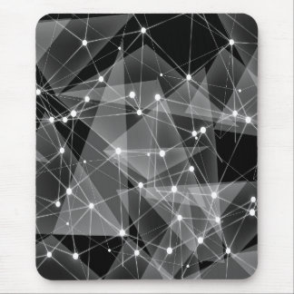Mousepad moderno, preto, cinza, abstrato