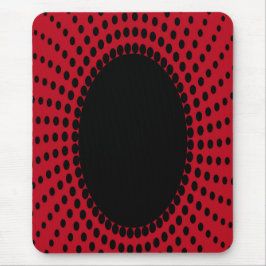 Mousepad moderno, preto, vermelho, abstrato, ponto