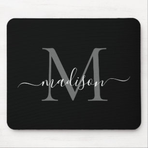 Mousepad Moderno simples do roteiro branco preto à moda do