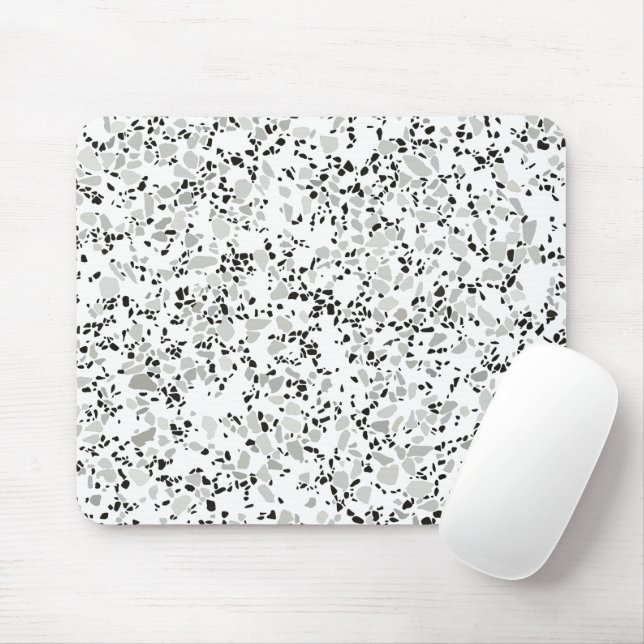 Mousepad Moderno White Terrazzo (Com mouse)