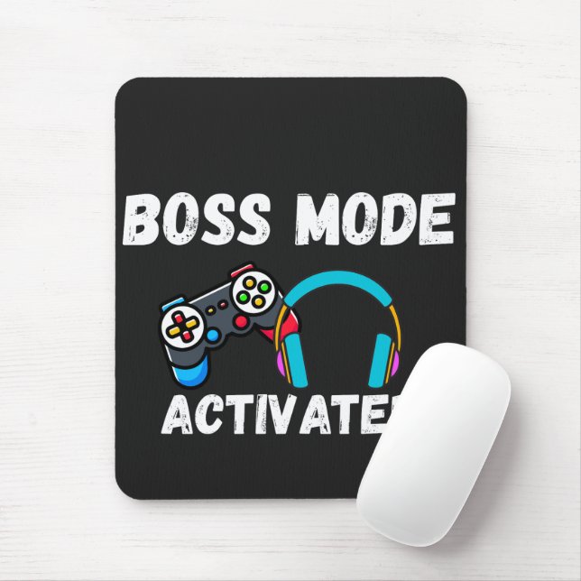 Mousepad Modo Chefe Ativado Gamer  (Com mouse)