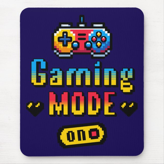 Mousepad Modo de Jogo Pixel Retro (Frente)