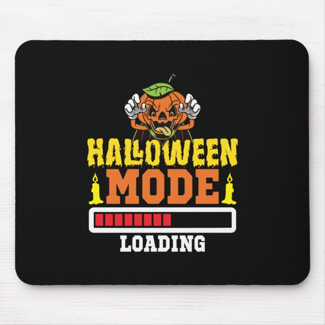 Mousepad Modo Halloween Carregando Aniversário (Frente)