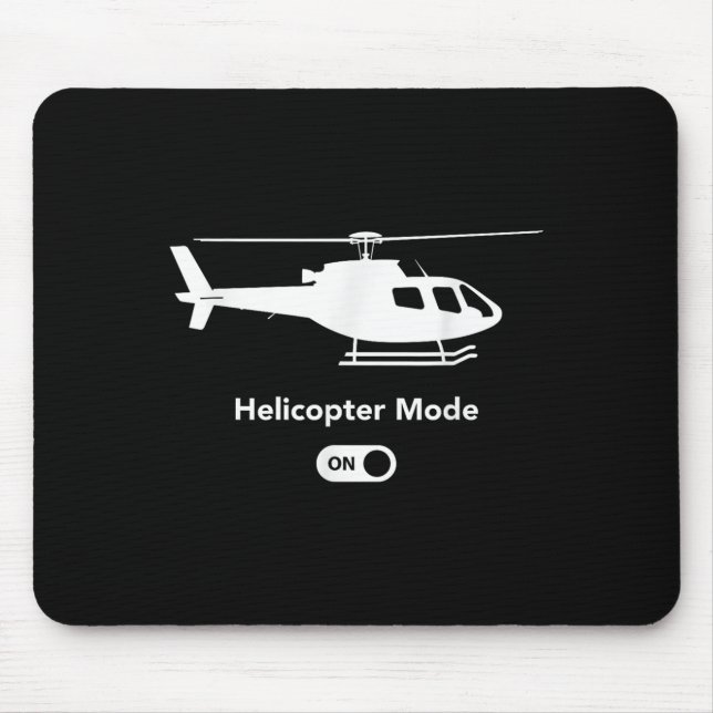 Mousepad Modo Helicóptero Ligado - Desenho De Aviação De Av (Frente)