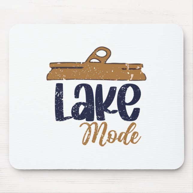 Mousepad Modo Lago Camping Camper Vida no Lago Férias de Ve (Frente)