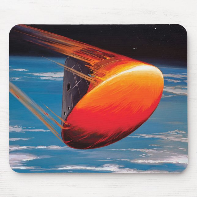 Mousepad Módulo de Comando do NASA Apollo Trabalho de arte (Frente)