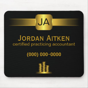 Mousepad Moedas Douradas e pretas CPA