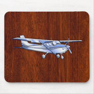 Mousepad Mogno clássico do vôo de Cessna do cromo dos