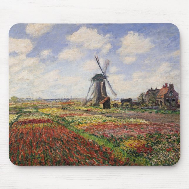 Mousepad Moinho de vento de Rijnsburg dos campos da tulipa (Frente)