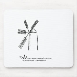 Mousepad moinho em fundo branco