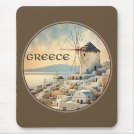 Mousepad Moinhos de Vento de Mykonos na Grécia