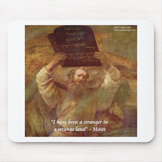 Mousepad Moisés de Rembrandt & Citação Bíblica (Frente)