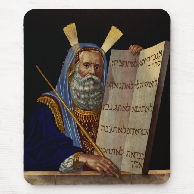 Mousepad Moisés E As Tábuas Da Lei Arte (Frente)