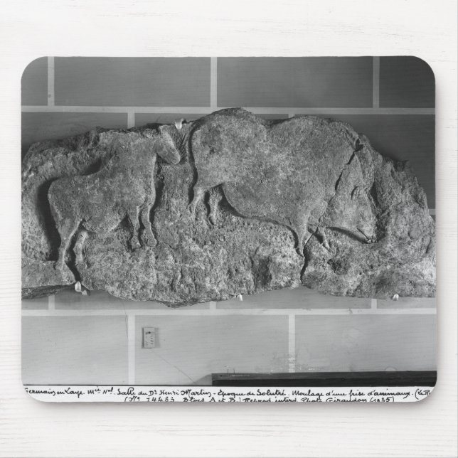 Mousepad Molde de um friso dos animais de Le Roc de Sers (Frente)
