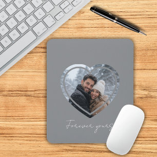 Mousepad Moldura de Coração com Foto Personalizada