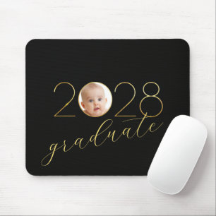 Mousepad Moldura de Foto Graduado 2028 em Preto