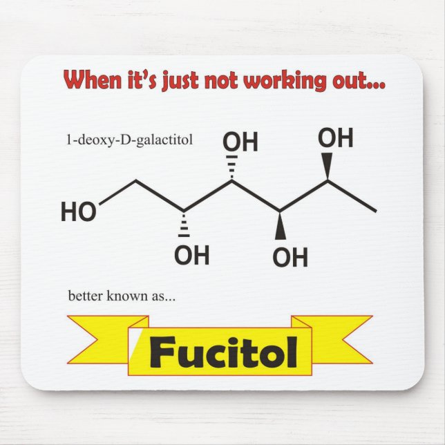 Mousepad Molécula orgânica de Fucitol (Frente)