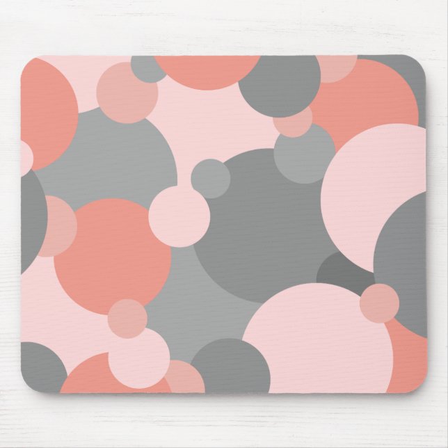 Mousepad Moléculas de cinza Laranja (Frente)