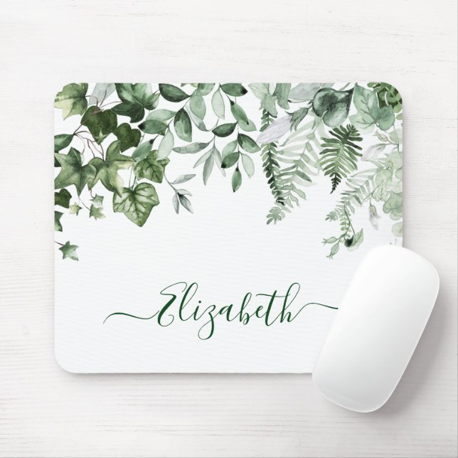 Mousepad Molereca Botânica, Ivy Ferns Sage (Com mouse)