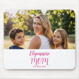 Mousepad Mom Established Pink Script Name 