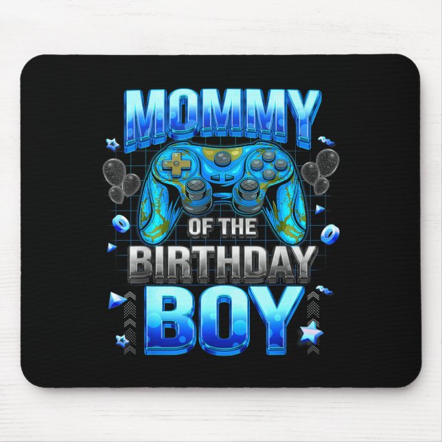 Mousepad Mom Of The Birthday Boy Cool Gamer Funny Video Gam (Frente)