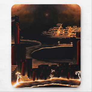 Mousepad "Momentos Depois" - misteriosa arte enigmática.