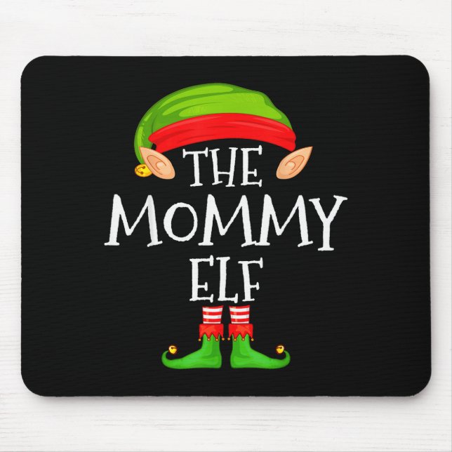 Mousepad Mommy Elf Family Christmas Mommy Elf Sweater Match (Frente)