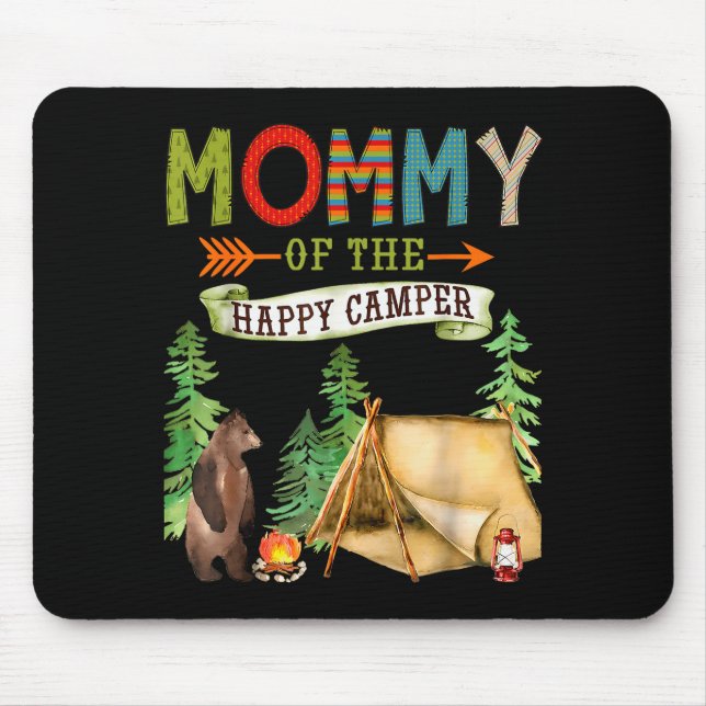 Mousepad Mommy Of The Happy Camper First Birthday Camng  (Frente)
