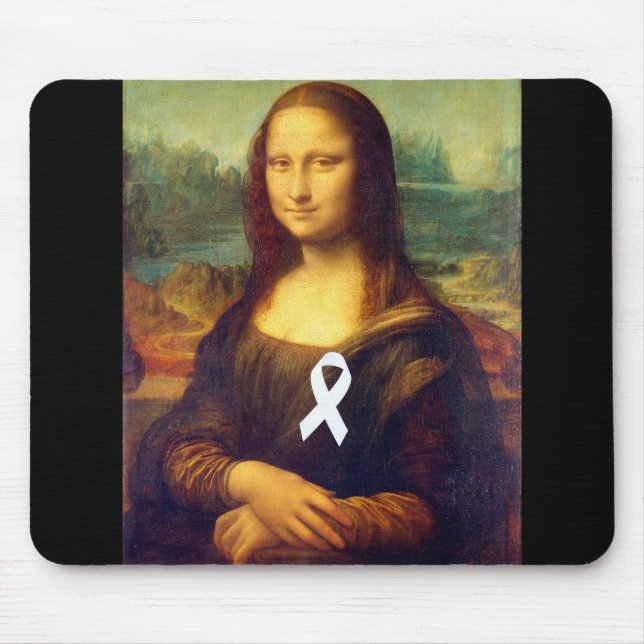 Mousepad Mona Lisa Com Fita Branca (Frente)