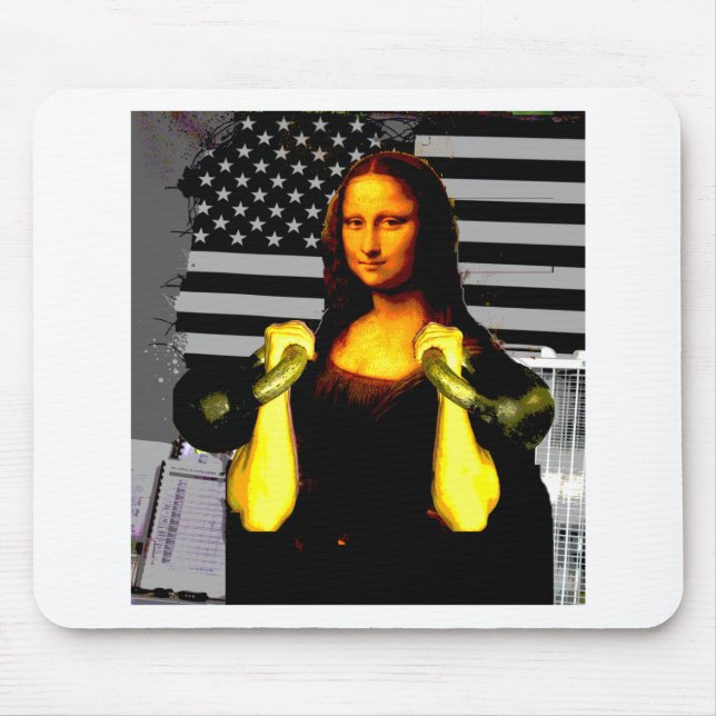 Mousepad Mona Lisa com KettleBells (Frente)