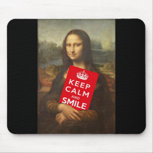 Mousepad Mona Lisa Fica Calma E Sorria