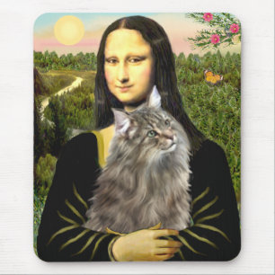 Mousepad Mona Lisa - Gato da Floresta Norweigan