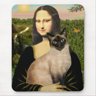 Mousepad Mona Lisa - gato siamês de pontas seladas