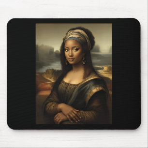 Mousepad Mona Lisa Preta História Negra Americana Mon
