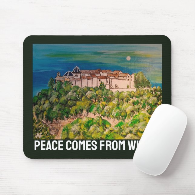 Mousepad Monasterio de San Miguel Painting by Alfred Fox (Com mouse)