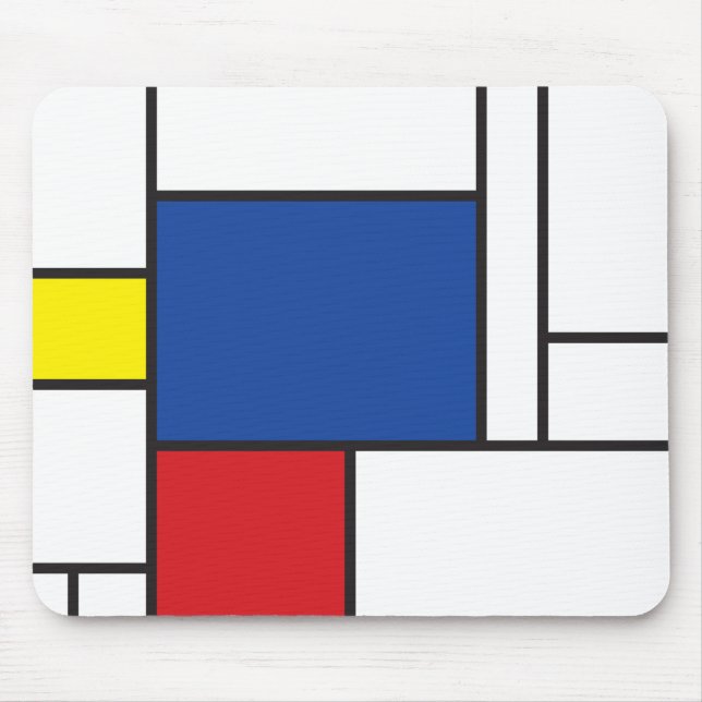 Mousepad Mondrian Minimalist Geométrico De Stijl Modern Art (Frente)