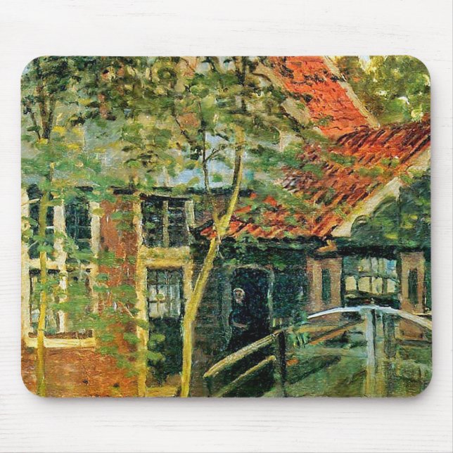 Mousepad Monet France Impressionista Pessoas Little Bridge  (Frente)