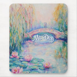 Mousepad Monet Inspirou Water Lillies e Bridge