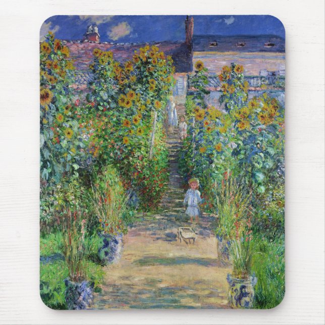 Mousepad Monet, "Jardim de Monet em Vétheuil" (Frente)